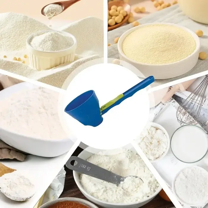 Cuillère à poudre de protéines en matériau PP Durable sans gâchis-entonnoir coulissant pour le lait et les suppléments
