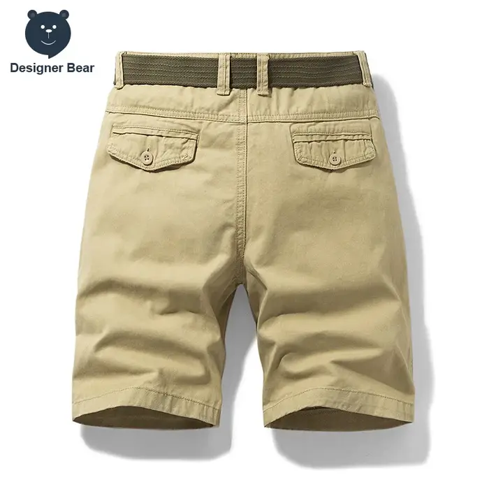 Shorts Cargo Baggy Homme 2026 de Marque – Bermuda de Travail Multi-Poches en Coton pour l'Été
