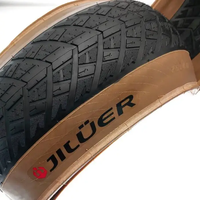 Nouveau JILUER 26x4.0 pneu de vélo vélo de neige demi chauve vélo gros 26 pouces pneu pliant cyclism