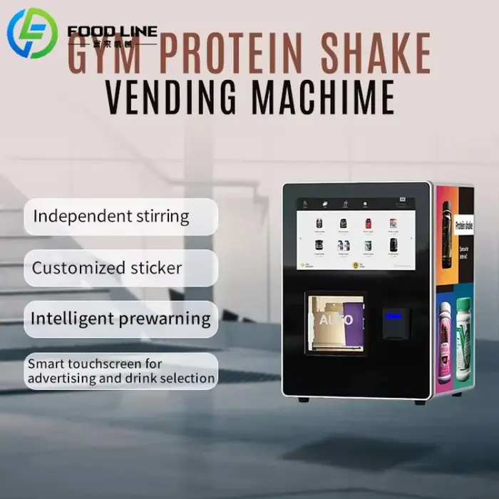 Distributeur automatique de boissons protéinées pour salle de sport