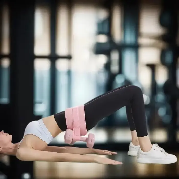 Accessoire d'exercice d'haltères : 1 ceinture de musculation pour poussée des hanches et pont de fessiers