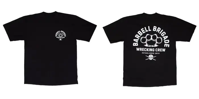 T-shirt de sport et de fitness Barbell Brigade pour hommes et femmes